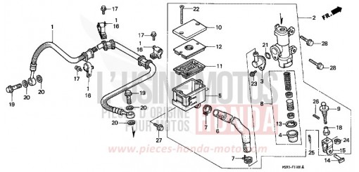REAR BRAKE MASTER CYLINDER NTV650P de 1993